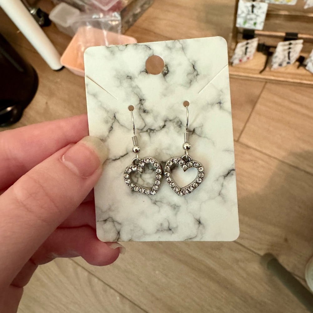 Silver Heart Earrings